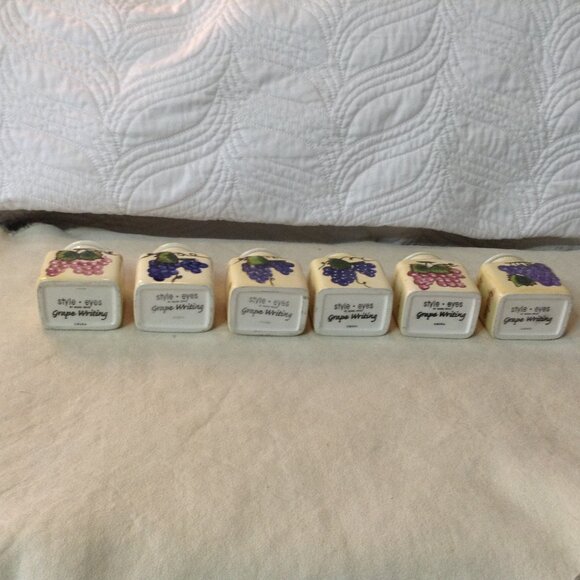 VTG Baum Bros, Grape Writing spice Jars; Small jars, Grapes, Old World Style, - Picture 6 of 9